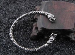 Stainless Steel Vikings Wolf Bracelets for Women Male Accessories Viking Bracelet Men Wristband Cuff Bracelets Bangles Teen Wolf Q3650178