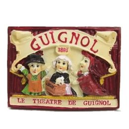 France Classic Puppet Guignol Resin Fridge Magnet Tourism Souvenir GIFT IDEA 240429