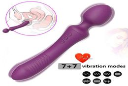 Nxy Vibrators Powerful Av Magic Wand Dual Motor Dildo for Women g Spot Massager4282097