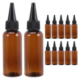 Storage Bottles 12pcs Applicator Hair Oil Squeeze Bottle Empty Color Refillable