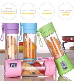 380ml Portable Blender Juicer Cup Usb Rechargeable Electric Automatic Smoothie Vegetable Fruit Citrus Orange Juice Maker Cup Mixer2732135