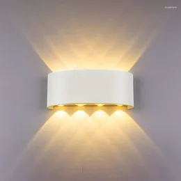 Wall Lamp LED Aluminium Waterproof 8W Up Down Light For Home Stair Bedroom Bedside Bathroom Corridor Creative