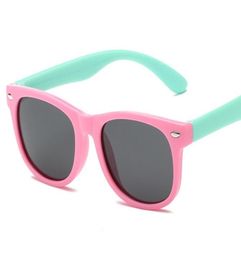 Safer Silicone Baby Eyewear Fashion UV400 Polarised Kids Sunglasses Colour Match Sun Glasses 18 Colours Whole7083554