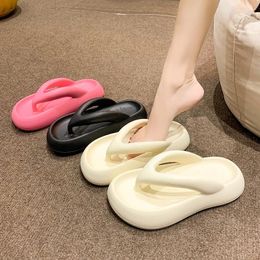 Slippers Summer Women Flip Flops Thick Bottom Sandals Couples Outdoor Non Slip Sole Beach Casual Home 2024 Zapatos Mujer Slides