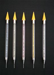 Double Head Nail Dotting Pen Multi Function Rhinestone Crayons Diy Wax Pencil With Storage Box Mulit Colour 5 3hp E17166492