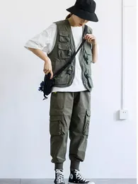 Men's Vests Europe And The United States Street Tactical Vest Man-japanese Fashion Brand Bombing Loose Handsome Sleeveless Multi