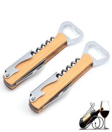 Whole Wooden Handle Professional Wine Opener Multifunction Portable Screw Corkscrew Wine Bottle Opener2798411