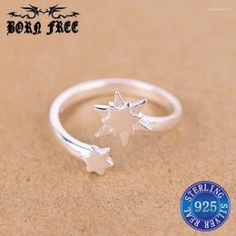 Cluster Rings 925 Sterling Silver For Girls Anillos Plata Para Mujer Bague Femme Ringen Jewelry Finger Ring Conjunto Aneis Femininos