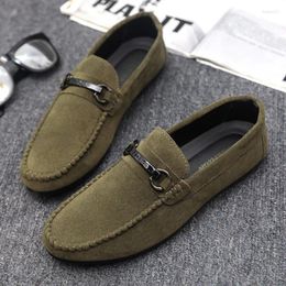 Casual Shoes Men Thick Soles Bean Comfy Slip-on Loafers Anti Slip Fashion Business Shoe Soft Sole Social