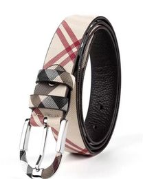 Fashion Wild Stripe Men Women Real Leather Belt B Designer High Quality Waist Belts Metal Pin Buckle Strap5307458