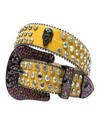 Fashion Luxury Strap Diamond Belt Western Rhinestones Studded Belts For Cowgirl Cowboy Women Men7073511