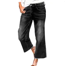Women's Jeans 2024 Baggy Straight For Women Loose Mid Waisted Trousers Ladies Casual Denim Pants Sweatpants Pantalones De Mujer