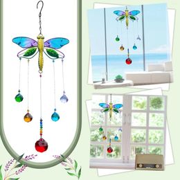 Decorative Figurines Lollipop Ornament Glass Birds For Windows 3D Three Painting Handicraft Pendant DIY Crystal Wind Chime