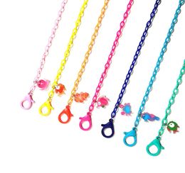 58cm Candy Colour Marine Animal Mask Lanyard Acrylic Adjustable Length Mask Chain Portable Mask Jewellery Antilost Chain Lanyard6164433