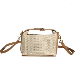 Evening Bags LOHASYS Women's Straw Messenger Bag Travel Vacation Beach 2024 Bohemian Ethnic Small Knitting Summer Purse And Handbag