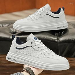 Casual Shoes PARZIVAL Summer Men Sneakers White Walking Vulcanised Breathable Lace Up Jogging Flats Chaussure Homme