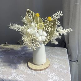 Decorative Flowers Natural Fluffy Dried Pampas Grass Bouquet For Home Room Dry Decoration Phragmites Reed Wedding Party Floral Arrangements