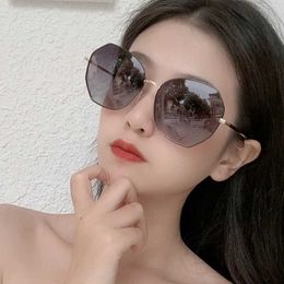 Sunglasses 2020 Fashion Hot Luxurious Large Frame Uv-400 Sunglasses Polygonal Glasses For Women Female Sun Glasses Vintage