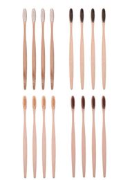 Bamboo Handle toothbrush ecofriendly soft bristle dental brush adult medium Cleaning oral care wooden tooth brush 4 Colors7373474