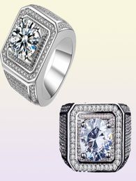 New Hiphip Full Diamond Rings For Mens Women039s Top Quality Fashaion Hip Hop Accessories Crytal Gems 925 Silver Ring Men0394793949