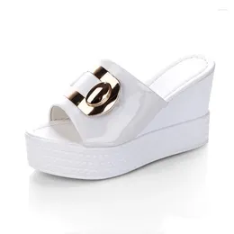 Sandals Miaoguan 2024 Summer Style Arrived Sexy Platform Wedges Women Fashion High Heels Female Slippers Shoes For