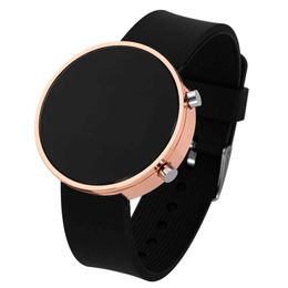 Wristwatches Fashion Digital for Women Simple Mens LED Wrist Sile Strap Casual Sports Ladies Clock Gift Reloj Mujer d240430