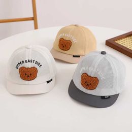 Caps Hats Bear Baby Hat Summer Mesh Adjustable Kids Baseball Caps for Children Girls Boys Accessories Korean Toddler Baby Sun Hats 5-18M