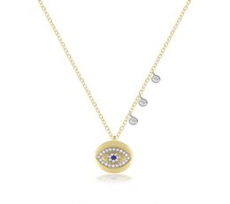 Gold plated lucky evil eye charm necklace cz drop elegance fashion Jewellery women elegance fashion pendant necklaces3885758