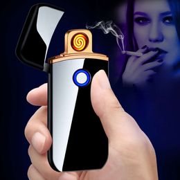 Customised Usb Cigarette Lighter Mini Glossy Usb Double-Side Charging Electronic Lighter