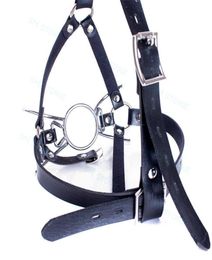 Stainless Steel Bondage ORing Spider Open Mouth Ring Gag Head Harness T899730261