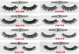 ePacket New Arrival 3D Mink Eyelashes Sexy Full Soft Natural Long False Eyelash Handmade Eyelashes3172286