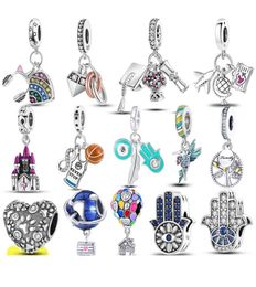 925 Silver Charm bead fit Charms Bracelet Colour Ladybug Infinity Beads CZ Little Girl Boy Travel charmes ciondoli DIY Fine Beads Jewelry2493726