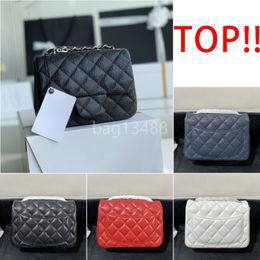 designer bag classic flap bag shoulder bag woman genuine leather handbags 17cm mini flap bag lambskin caviar crossbody shoulder chain bag black quilted purse hobo