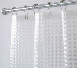 180180cm Heavy Duty 3D Eva Clear Shower Curtain Liner Set for Bathroom Waterproof Curtain4949408