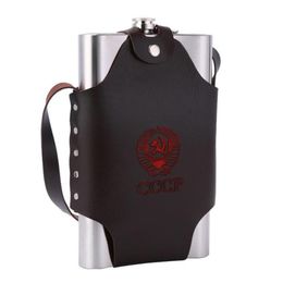 big capacity hip flask Stainless Steel 64oz wine Pot with portable bag Whiskey Bole drink outdoor with friend6423843
