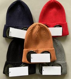 Autumn Designer Windbreak Beanies One Two Lens Glasses Goggles Hat Men Woman Knitted Hats Face Mask Skull Caps Outdoor Warm Decora2965009