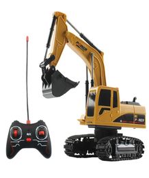 5 Channel 124 RC Excavator toy RC Engineering Car Alloy and plastic Excavator RTR For Kids Children Christmas gift LJ2009196934823