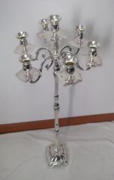 2017 top selling candelabras floor wedding centerpiece floor candelabrum flower road lead 85cm tall 7arms candle holder1173188