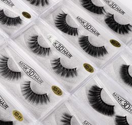 Makeup Eyelashes 3D Faux Mink Lashes Fluffy Soft Wispy Volume Natural long Cross False Eyelash Reusable Lash5908079