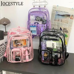 Backpack Clear Transparent School Heavy Duty See Through Bookbag Large Capacity Laptop For Outdoor Travel