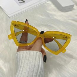 Sunglasses Triangle Polygon Women Men Vintage Glasses Retro Cat Eye Sun Female Male Eyewear For Summer