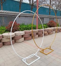 Party Decoration Wedding Round Stand Props Circular Hoop Arch Birthday Wrought Iron Mariage Decor Metal Flower Balloon Frame6705508