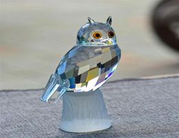 X039mas Gifts Crystal Owl Figurines Paperweight Craft Art Toy Collection Car Ornaments Souvenir Home Wedding Decor1826191