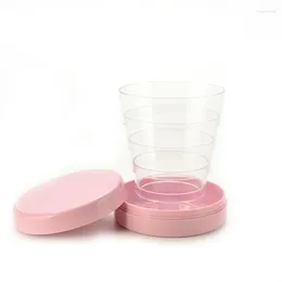 Tea Cups Random Colour Portable Silicone Retractable Folding Water Cup Outdoor Travel Collapsible Soft Drinking