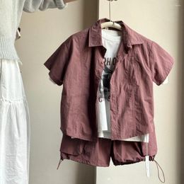 Clothing Sets Baby Shirt And Shorts Two-piece Set Wholesale Summer 2024 Korean Version Casual Short Sleeve