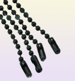 1000 pcs With Clasp 15cm long Black Metal Ball Hang Tag Chain good for garment tags DIY jewelry making3372664