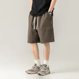 Men's Shorts Men Casual Cargo Japanese Large Pocket Pants Male Fashion Loose Five Part Thin Sports Style Spring And Summer