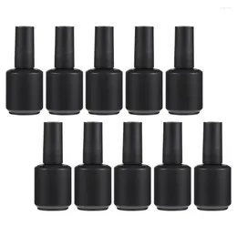 Storage Bottles 10 Pcs Nail Polish Stand Empty Bottle Travel Sheer Clear Glass Refillable