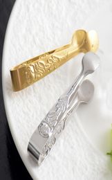 Rose Engraved Mini Tong Sugar Tong Ice Clip Kitchen Bar Tool2244952