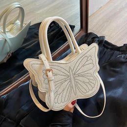 Totes Personality Butterfly Embroidered Rivet Women's Crossbody Bag Fashion Design Handbag Girls Trendy Shoulder Y2k Women Wallet